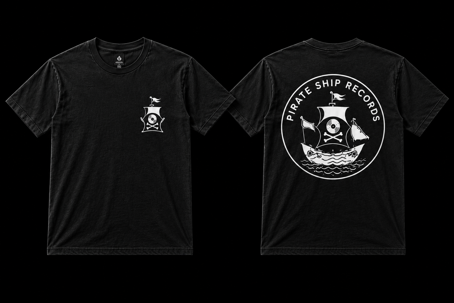 PSR Tee — Black / White