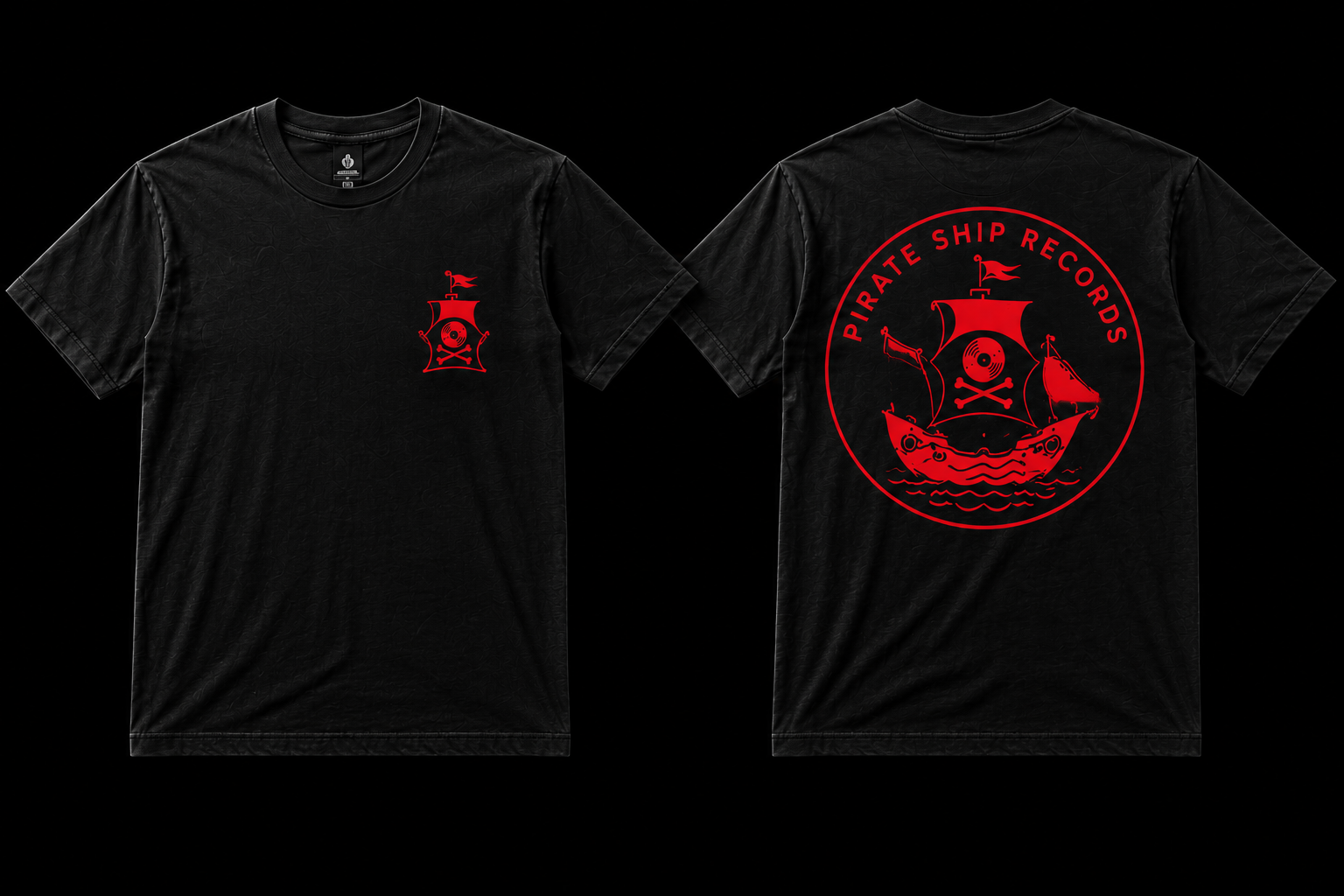 PSR Tee — Black / Red