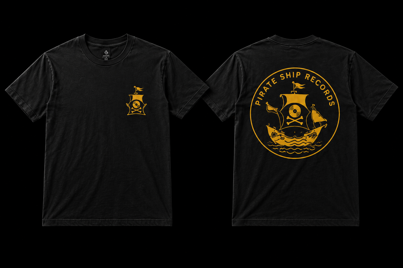 PSR Tee — Black / Gold
